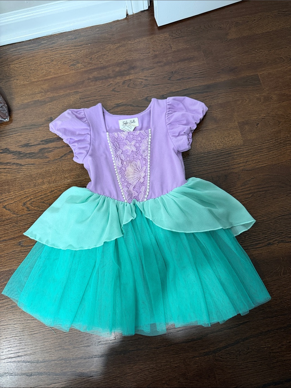 Taylor Joelle Girls' Lavender and Teal Tulle Princess Costume Dress-2T